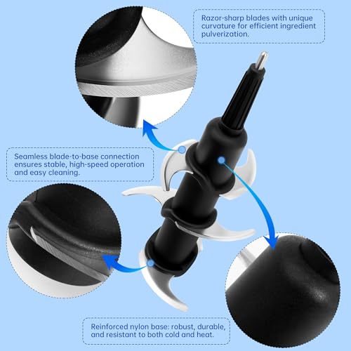 Revorit Blender Blade Replacement for Ninja 72 oz Pitcher, Replacement Parts for Nutri Ninja 1100W 1200W 1500W BL610 CT610 BL640 BL642 BL680 BL770 BL910 BN701 BN751 BN801 - Image 3