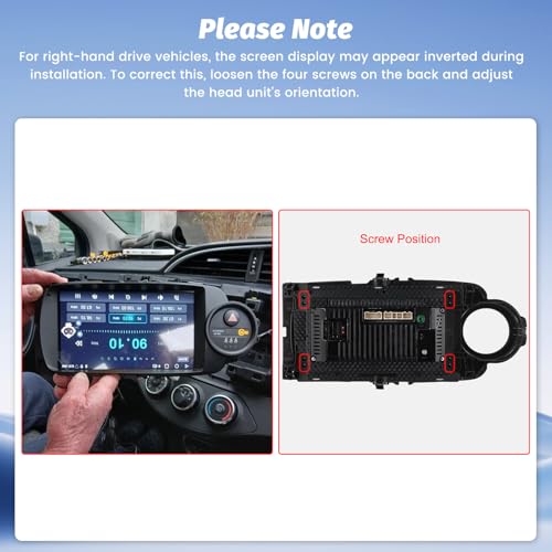 Roinvou 8 Core 4+64G Car Radio for Toyota Yaris 2012 2013 2014 2015 2016 2017, 9 inch 1280 * 720 Touch Screen for Yaris Car Stereo with CarPlay Android Auto Bluetooth 5.0 32EQ DSP FM RDS Mirror Link SWC - Image 3