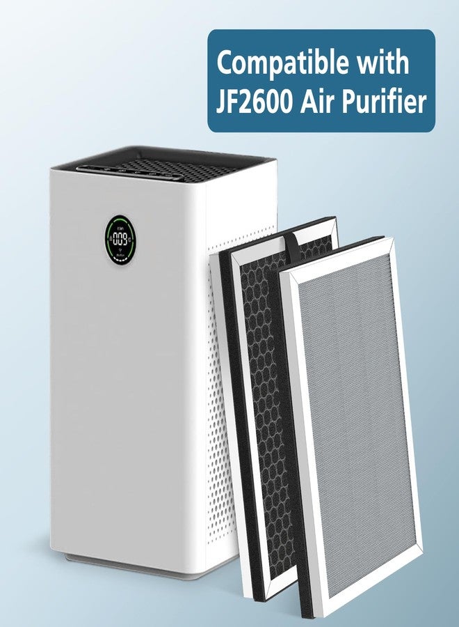 WILERDA JF260 Replacement Filter Compatible with JF260 Air Purifier, 3-in-1 Pre-Filter, HEPA, Activated Carbon Filtration System - 4 Pack - Image 2
