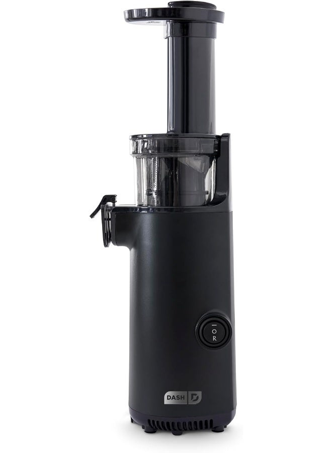 DASH DCSJ255 Deluxe Compact Power Slow Masticating Extractor Easy to Clean, Cold Press Juicer with Brush, Pulp Measuring Cup, Frozen Attachment and Juice Recipe Guide - Image 1