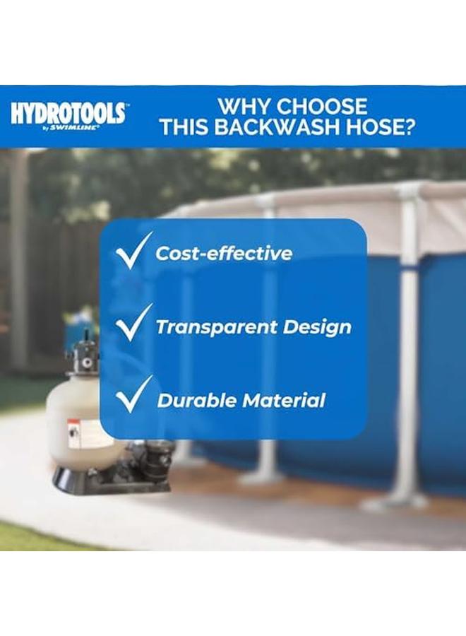 Swimline Hydrotools 8703 Economy Kink Free Pvc Backwash Hose 25' X 1.5" For Swimming Pools Pool Hose Heavy Duty Chemical Resistant Versatile Kink Free Lay Flat Uv Resistant Drain Hose  - Image 3