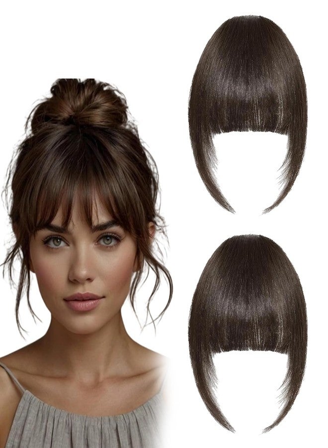squishy 2 PCS Hair Patch for Women, Bangs Hair Extensions for Women with Instant Volume Enhancement, Perfect for Daily Office Styling and Social Events, Brown Color 2 Pieces Set - Image 1