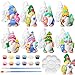 PullCrease 8 Pcs Gnome Ceramics to Paint Ready to Paint Your Own Ceramic Gnome Statues DIY Unpainted Ceramics Paintable Figurines Kit Crafts with Brush Palette for Boys Girls - Image 3
