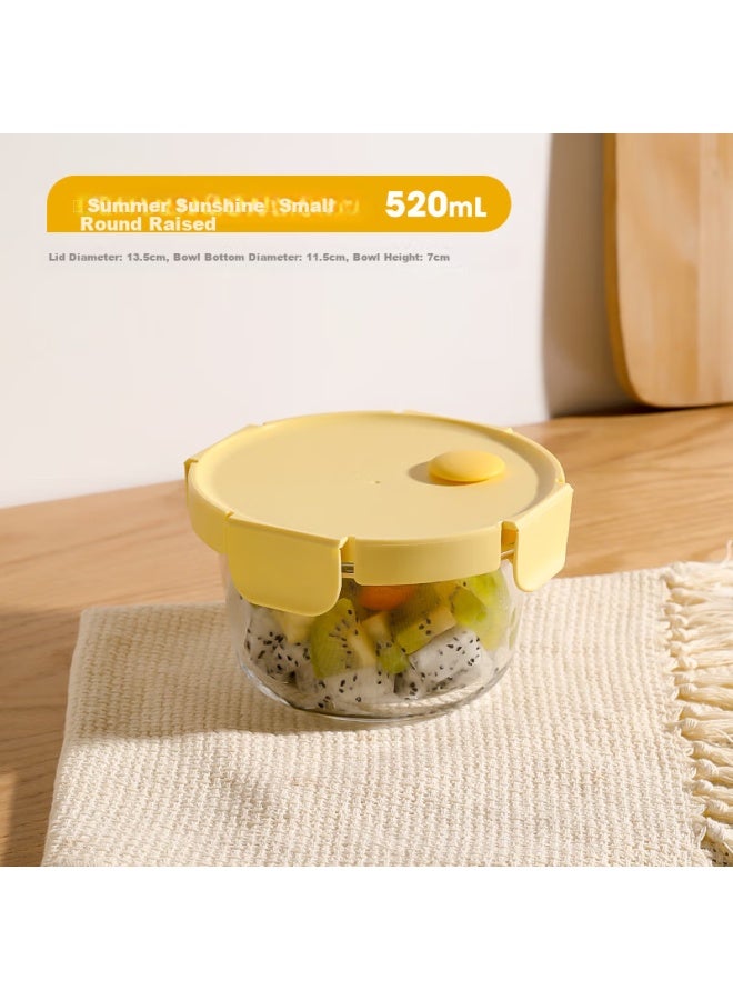 Cilock Glass Food Storage Container Refrigerator Organizer Bento Box Microwave Heating Lunch Box Office Worker High Round - Image 1