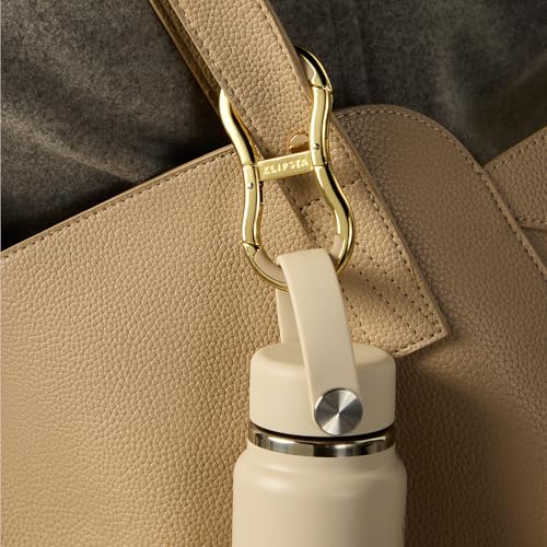 KLIPSTA LINK Connector Clip. Women’s Keychain Clip, Fashion Carabiner, Bag Hook for Purses & Tote Bags. 2 Secure Hooks, Holds 22lbs. Purse Accessories, Gifts for Women (Gold) - Image 2