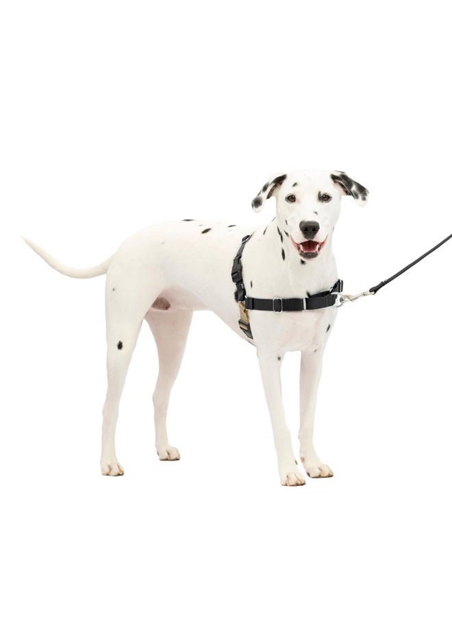 PetSafe Easy Walk No-Pull Dog Harness - The Ultimate Harness to Help Stop Pulling - Take Control & Teach Better Leash Manners - Helps Prevent Pets Pulling on Walks - Medium/Large, Black/Silver - Image 1