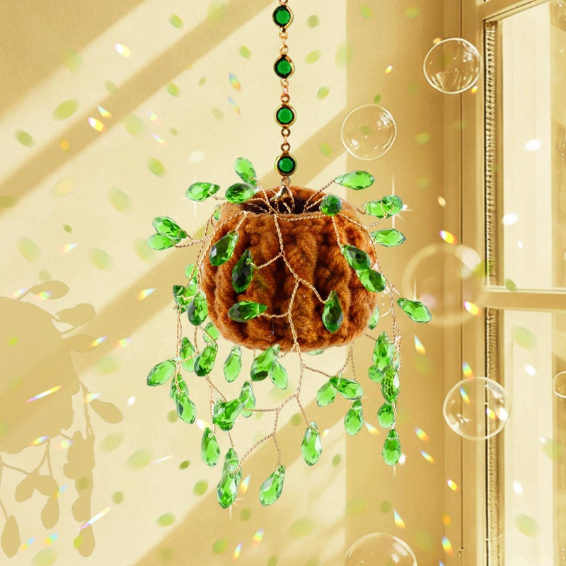 FOGWOWO Beaded Plant Kit Suncatcher Succulent Beaded Succulent Gifts for Plant LoversPlant Sun Catcher for Window Hanging with ChainBead Plants Crystal Sun Catchers Indoor Window Home Garden Decor - Image 2
