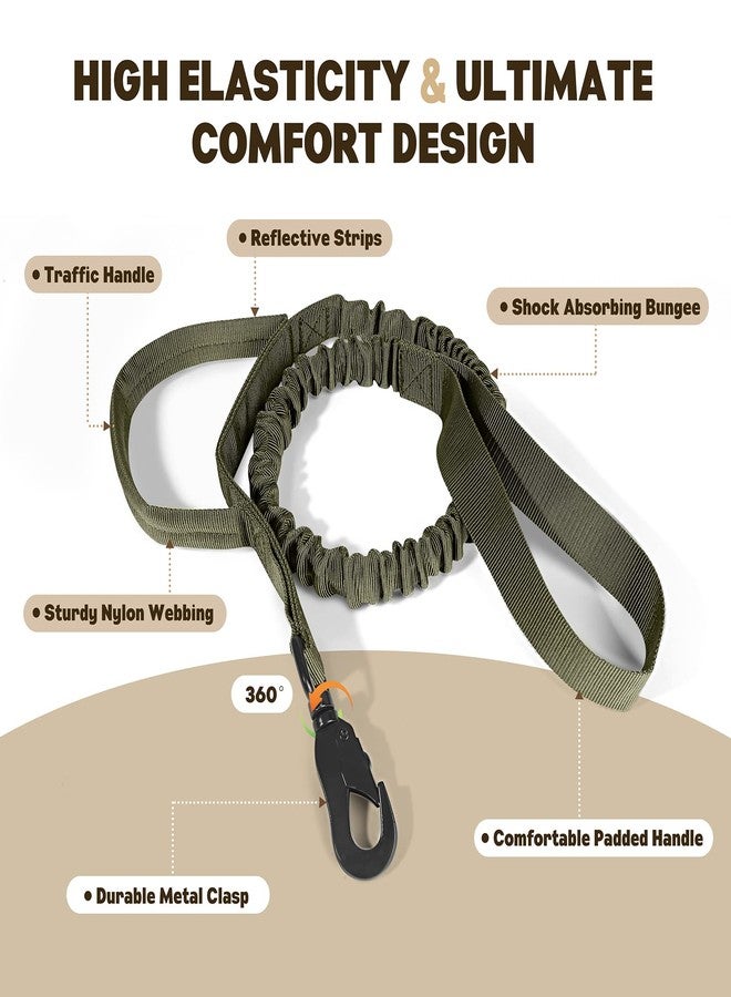 FYA Tactical Dog Collar and Leash Set, Military Dog Collar, Adjustable Training Nylon with Control Handle and Heavy Metal Buckle for Medium and Large Dogs Daily Training and Walks - Image 5