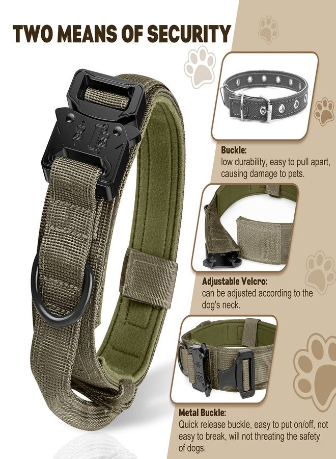 FYA Tactical Dog Collar and Leash Set, Military Dog Collar, Adjustable Training Nylon with Control Handle and Heavy Metal Buckle for Medium and Large Dogs Daily Training and Walks - Image 4