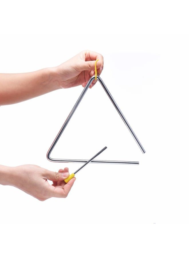 TDOCK 8 Inch Musical Steel Triangle Percussion Instrument With Striker - Image 1