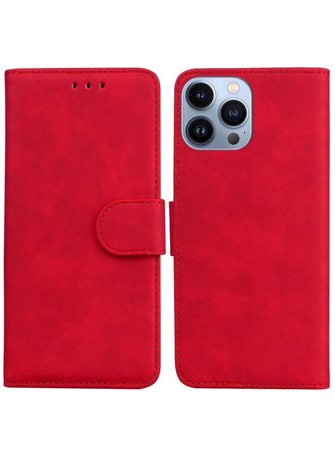 اس-توب جراب هاتف iPhone 15 Pro مصنوع من الجلد الطبيعي بلون نقي - Image 1