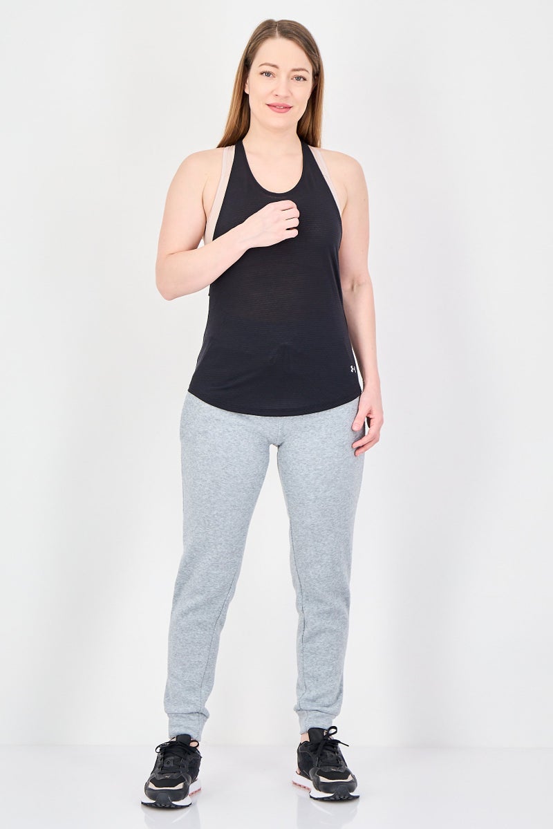 UNDER ARMOUR Women Fitted Fit Sleeveless Training Tank Top, Black - Image 4