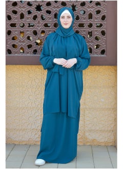DAMAS COLLECTION P101-umrah essentials Jilbab for women with tow style Skirt or Trouser -4 piece Prayer Clothes for Muslim Women-Islamic Abaya Dress Outfit maxi with scarf and small bag- Modest suit Women  - Image 1
