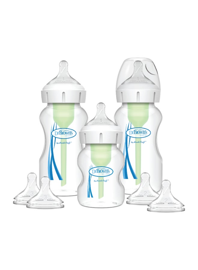 Dr. Brown’s Pp W-N Anti-Colic Options+ Bottle Starter Kit (2X270 Ml & 1X150 Ml Bottles, 2Xl2 & 2Xl3 Nipples, 2 Cleaning Brushes) - Image 1