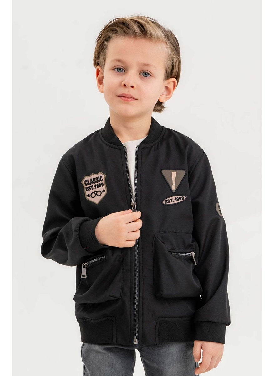 Gold Class Kidswear Balloon Pocket Waterproof Zippered Lined Boy Jacket  - Image 1