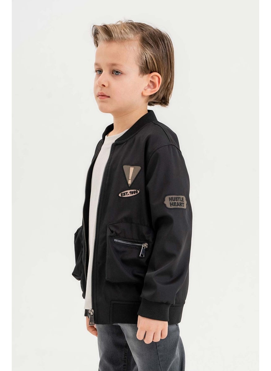 Gold Class Kidswear Balloon Pocket Waterproof Zippered Lined Boy Jacket  - Image 3