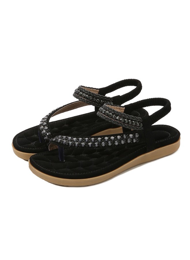 NIBEMINENT Summer  Women's Simple and Light Casual Style Plus Size Flat Toe Sandals Girl  - Image 1