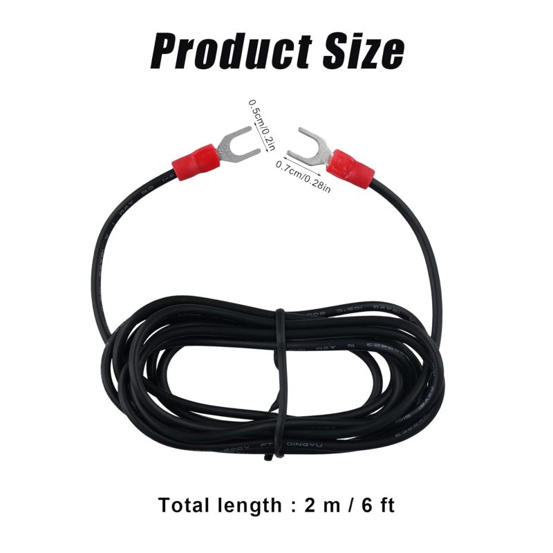 Turntable Ground Cable: 2M Black Premium Material - Noise & Static Elimination Easy Installation Phono Ground Cable for Internal Professional Turntables - Image 3