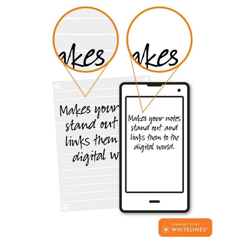 ROARING SPRING Whitelines Premium Spiral Notebook, 5x5 Graph Ruled, 11" x 8.5", 70 Sheets, Digitally Download Your Notes, Free App, Pack of 3 - Image 4