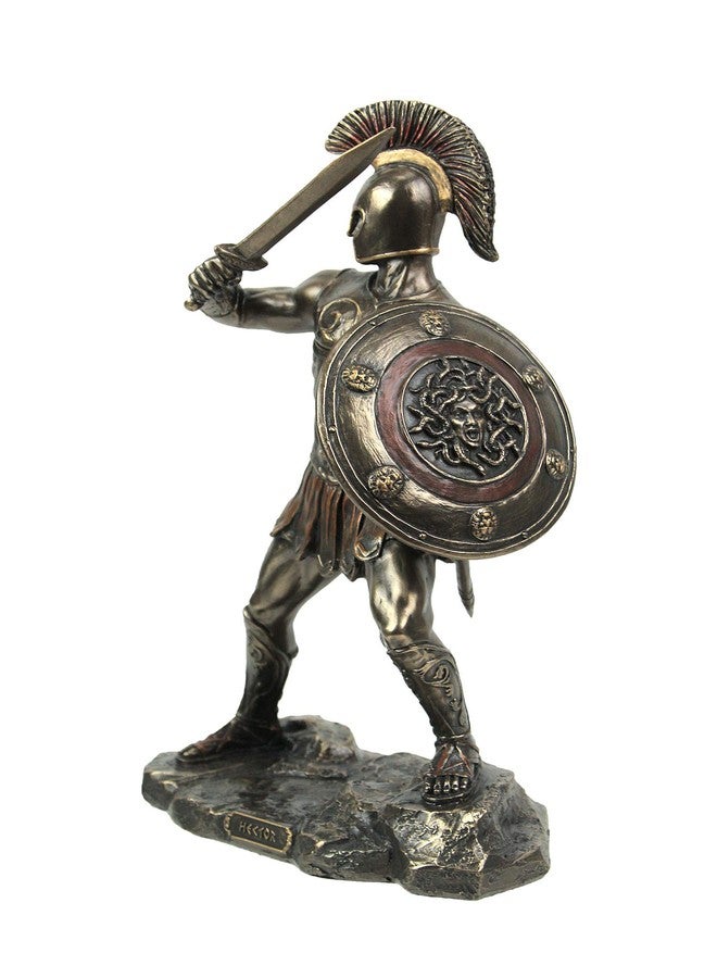 Veronese Design 9 1/4 Inch Greek Hero Hector of Troy Battle Stance Cold Cast Resin Bronze Finish Statue Home Decor - Image 2