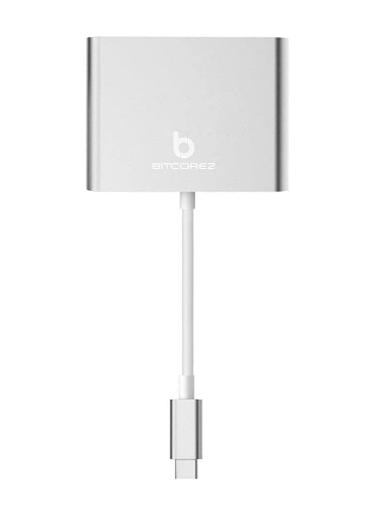 Bitcorez Type C 3 in 1 Multiport Adapter 4K UHD Connects 3 Devices Type C HDMI USB 3.0  - Image 4