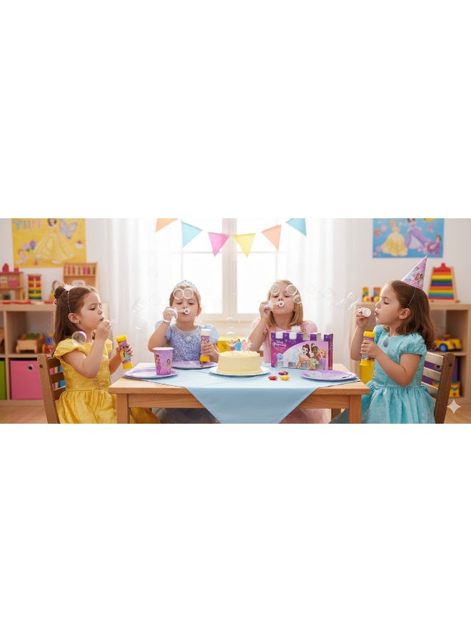 Ciao Princess Soap Bubbles 55ml – Set of 4 Bubble Bottles with Wand, Fun Outdoor Play for Kids, Licensed Disney Princess Design, Ideal for Birthday Parties & Return Gifts - Image 2