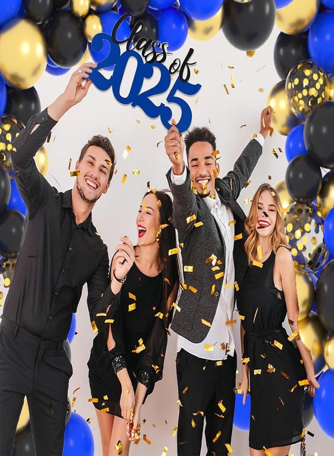 لوديو طقم قوس بالونات باللون الأزرق الملكي والأسود والذهبي - بالونات زرقاء وسوداء، بالونات ذهبية معدنية، بالونات ألعاب فيديو للرجال، زينة حفلات أعياد الميلاد والتقاعد والتخرج - Image 2