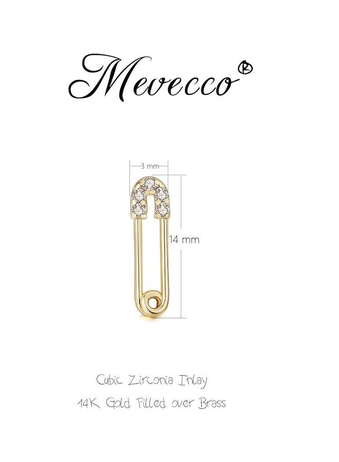 Mevecco Women Earrings Gold Stud 14K Gold Filled Small Simple Handmade Hypoallergenic Everyday Jewelry - Image 4