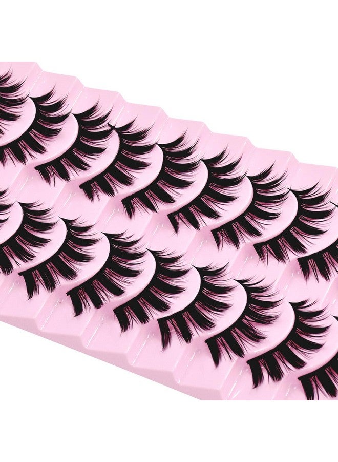AUGENLI 10 Pairs Anime Cosplay Lashes Spiky Manga Style Lashes Janpanese 16mm Extension Natural Manhua Doll Eye Lashes Halloween/Party Makeup Look by AUGENLI (A3) - Image 4