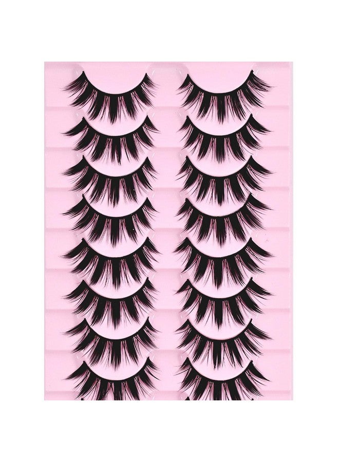 AUGENLI 10 Pairs Anime Cosplay Lashes Spiky Manga Style Lashes Janpanese 16mm Extension Natural Manhua Doll Eye Lashes Halloween/Party Makeup Look by AUGENLI (A3) - Image 3