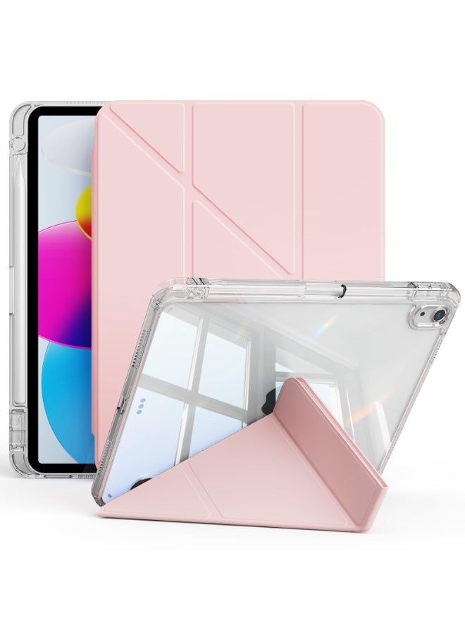 LR Nexus Y-Shaped Case for iPad (A16) 11th/10th Generation 11 Inch/10.9 Inch (2025/2022) with Pencil Holder, Shockproof Lightweight Cover Supports Multi-Angle Stand, Pink - Image 1