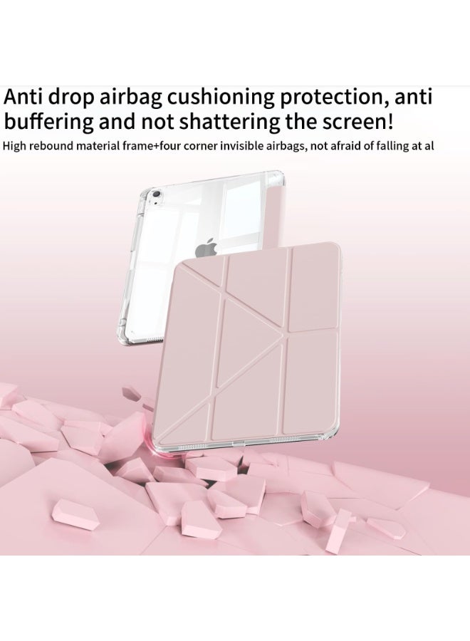 LR Nexus Y-Shaped Case for iPad (A16) 11th/10th Generation 11 Inch/10.9 Inch (2025/2022) with Pencil Holder, Shockproof Lightweight Cover Supports Multi-Angle Stand, Pink - Image 3