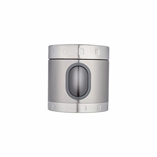DUBBLIN Stainless Steel Storage jar container Fresher screw lid transparent visible window food safe steel Storage container 1000 ml, 1 Piece, Silver - Image 1