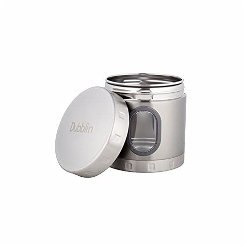 DUBBLIN Stainless Steel Storage jar container Fresher screw lid transparent visible window food safe steel Storage container 1000 ml, 1 Piece, Silver - Image 2