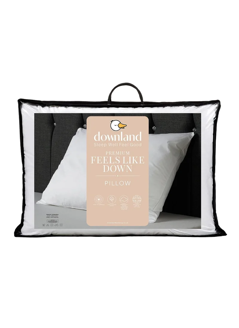 Matalan Downland Feels Like Down Pillow White