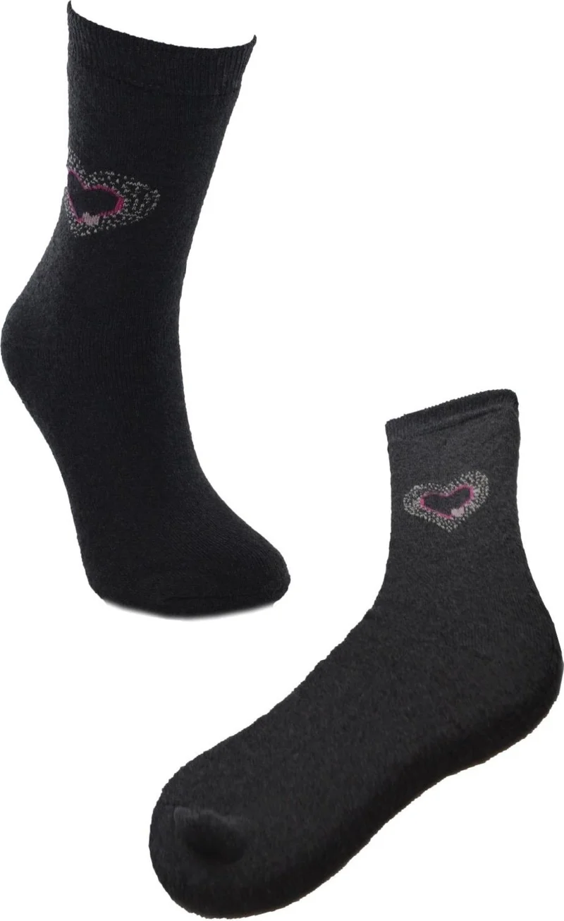 دودي فلورا Women's Cotton Socks Heart Print S.donna 36-40