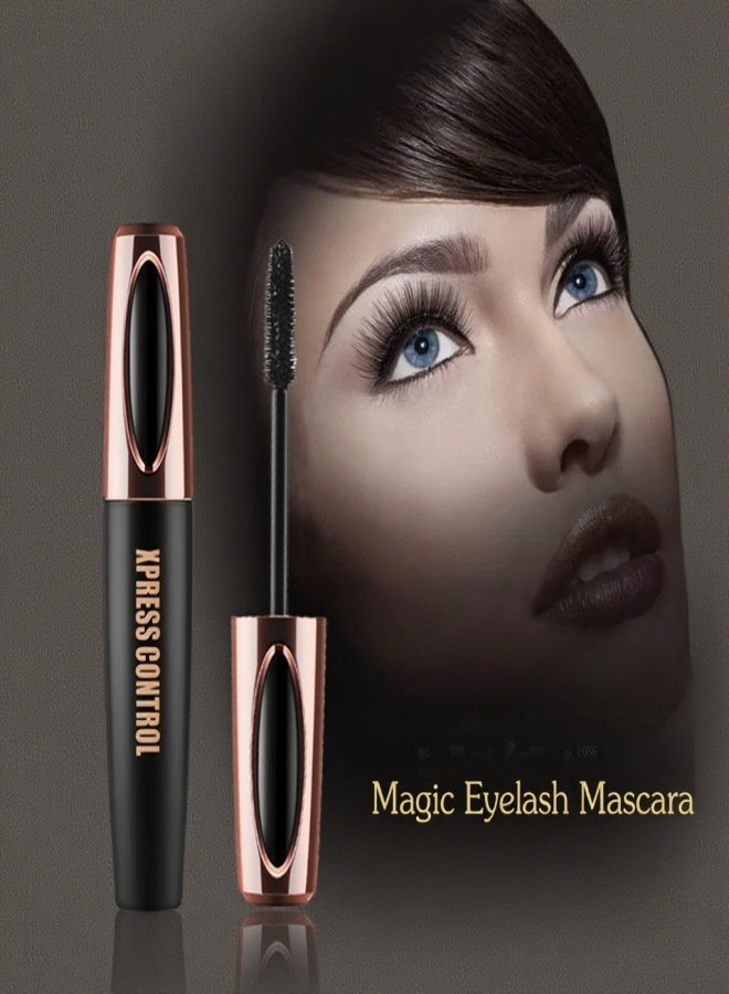 Vibely 4D Silk Fiber Eyelash Mascara Long-lasting Extension Makeup Kit Black Natural Waterproof Eye Lashes - Image 4