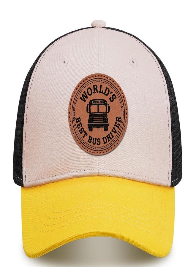 Supload Bus Driver Appreciation Gifts Mens Hat Christmas Birthday Gifts Best Bus Driver Gifts School Bus Driver Yellow Hat for Men - Image 1