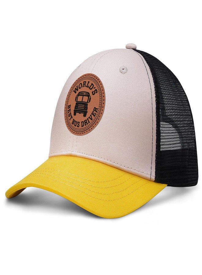 Supload Bus Driver Appreciation Gifts Mens Hat Christmas Birthday Gifts Best Bus Driver Gifts School Bus Driver Yellow Hat for Men - Image 2