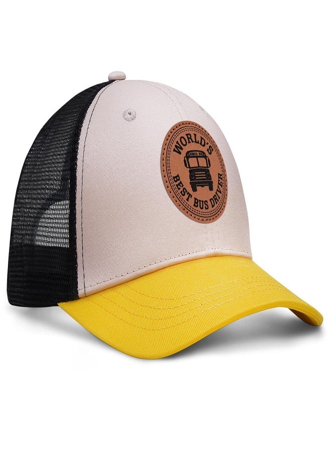 Supload Bus Driver Appreciation Gifts Mens Hat Christmas Birthday Gifts Best Bus Driver Gifts School Bus Driver Yellow Hat for Men - Image 3