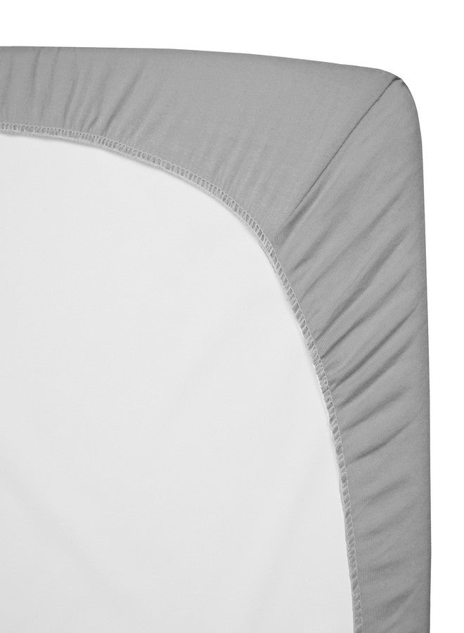 TL Care 100% Natural Cotton Fitted Crib Sheet 52" x 28" - Soft, Breathable, Hypoallergenic & Gentle Toddler Bed Sheet, Gray, Neutral for Boys & Girls - Image 5
