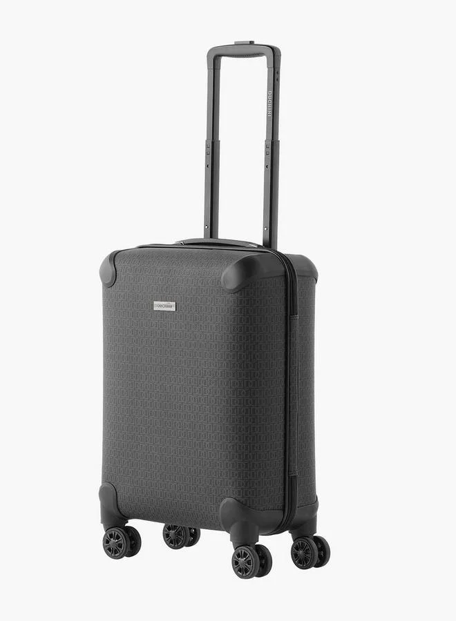 DUCHINI Monogram Print Hardcase Trolley Bag with Retractable Handle
