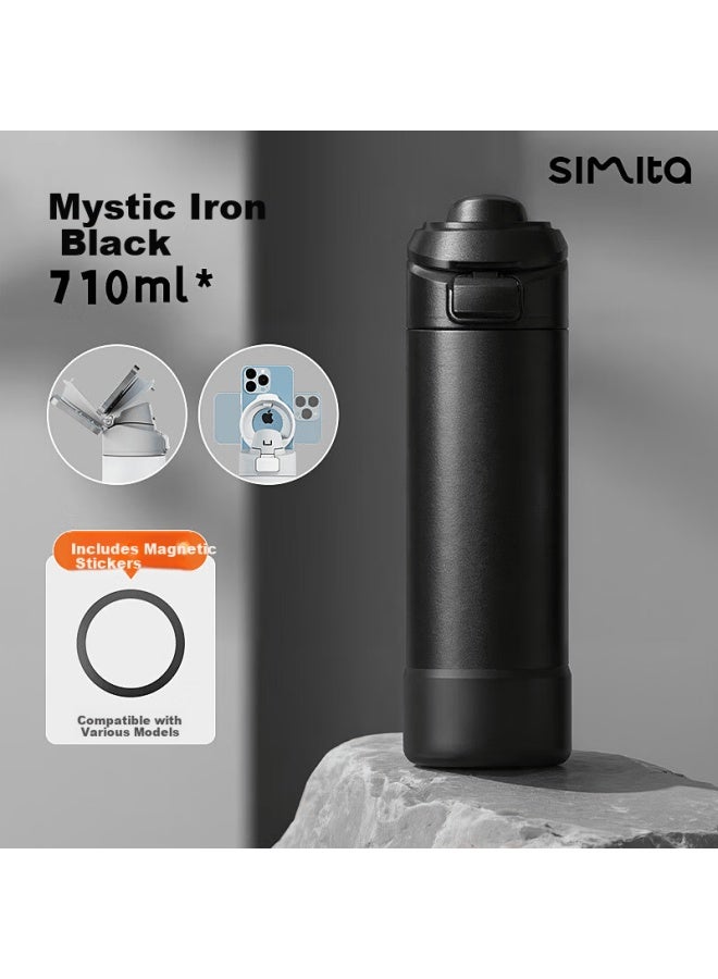 Simita Magnetic Insulation Cup 316 Stainless Steel Thermos Vacuum Flask Phone Holder Sports Fitness Outdoor Car Cup - Image 1