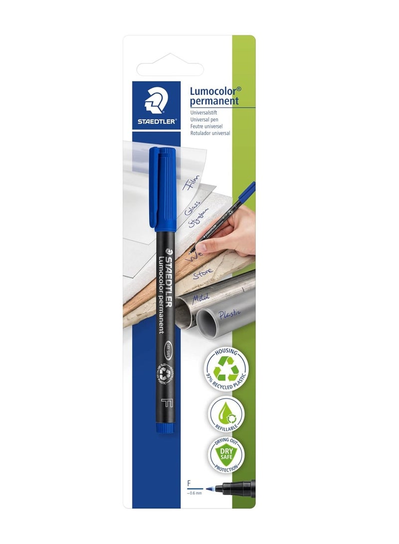 STAEDTLER 1-Piece Lumocolor Permanent Marker Pen – Fine Tip 0.6mm Blue - Image 4