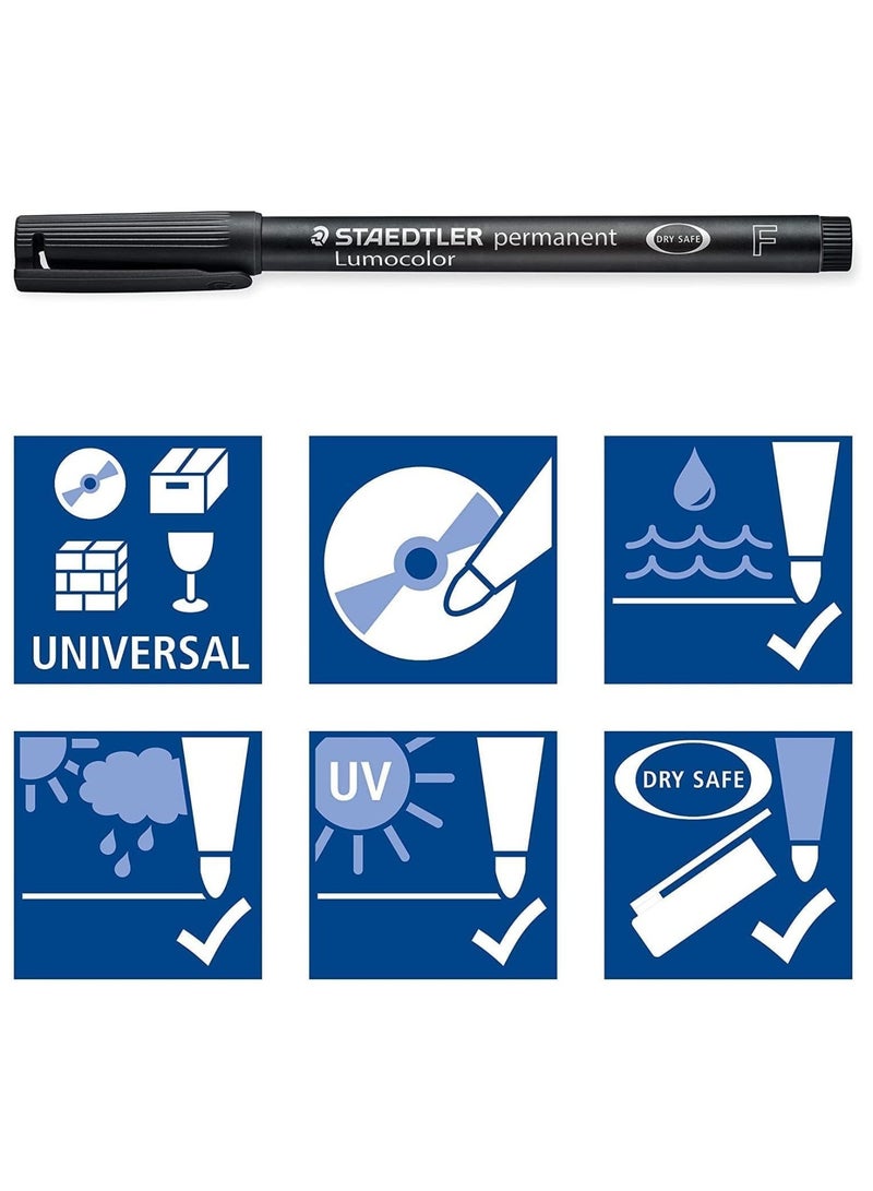 STAEDTLER 1-Piece Lumocolor Permanent Marker Pen – Fine Tip 0.6mm Blue - Image 3