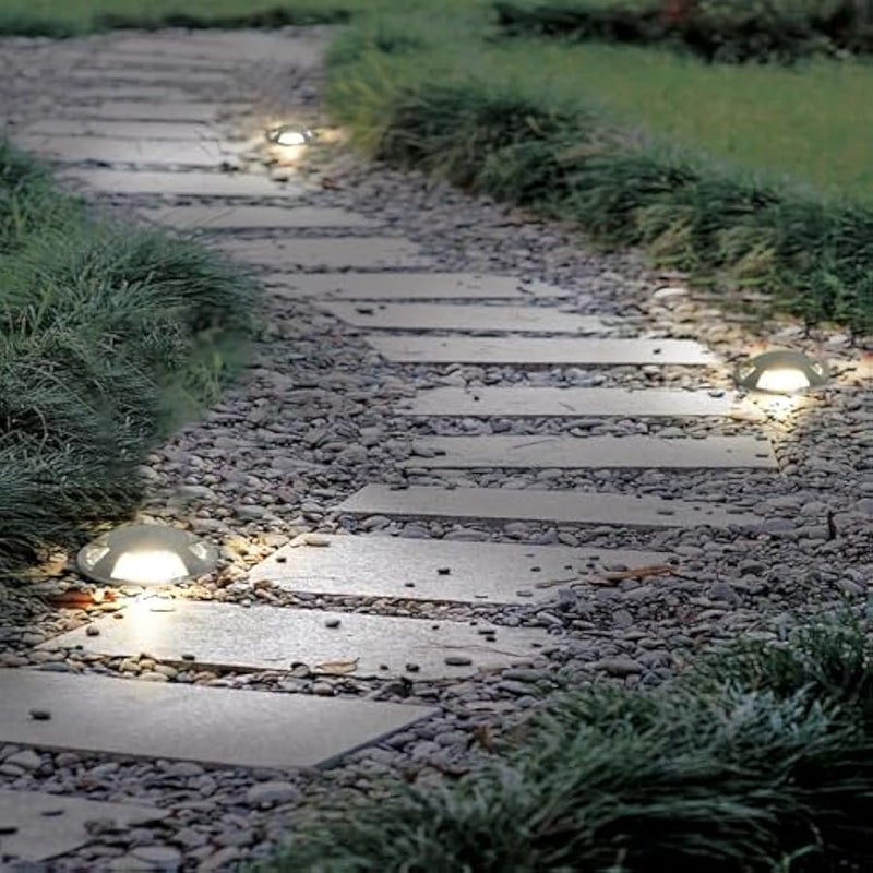 V.nice Outdoor LED in-ground light, 3W 3000K warm white light, 220-240V, landscape recessed path upward lighting, IP67 waterproof step light, with stainless steel cover, suitable for garden and courtyard lighting. - Image 4