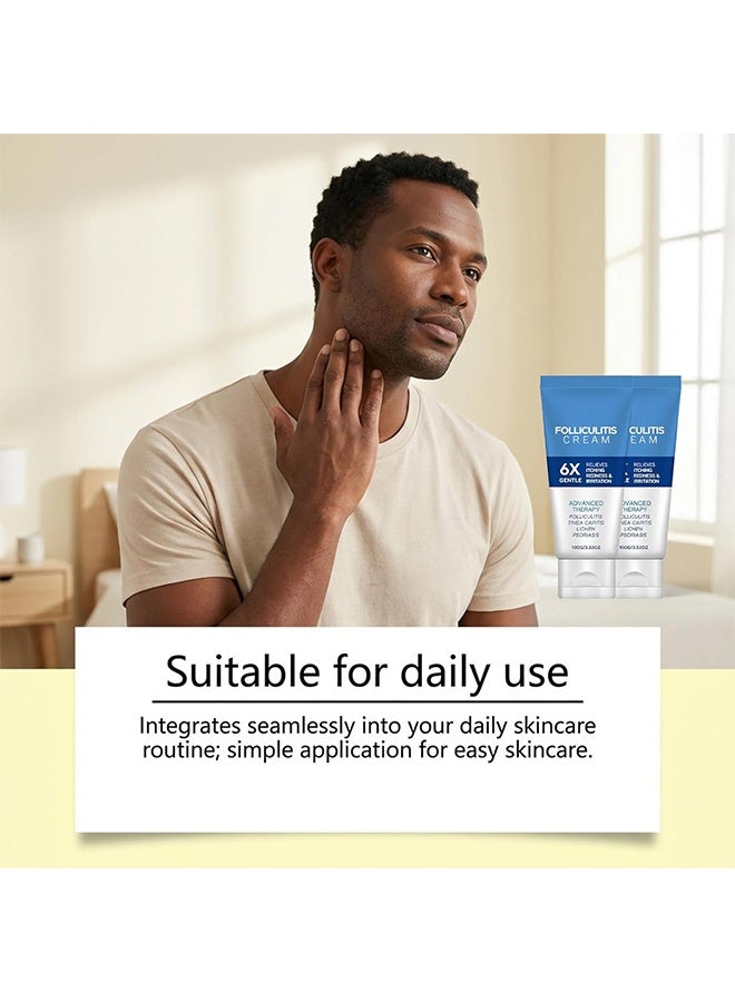EELHOE Folliculitis Cream, Soothes & Helps Clear Bumps on Scalp, Face, Body & Butt, for Ingrown Hairs, Razor Bumps & Acne（100g/3.53oz） - Image 3
