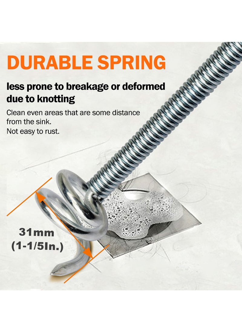 KSEIBI Drain Cleaner, 10Mx9.0MM Steel Drain Cleaner, Snake Drain Clog Remover Tool for Sewers, Kitchens,  Bathrooms, Sink Bath Tub, Clogged Drains and Dredge Pipe, Bendable Drain Cleaner.  - Image 3