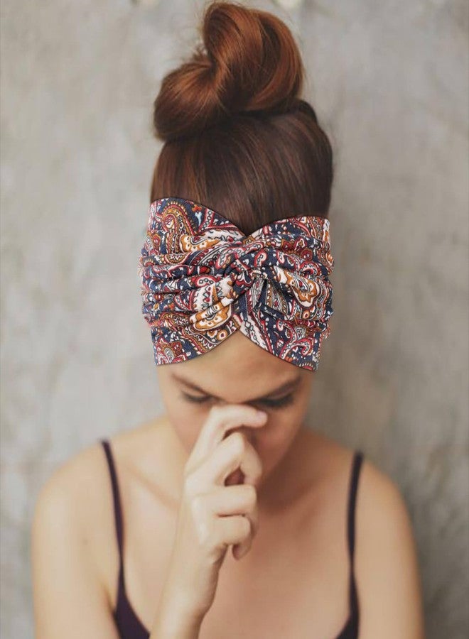 DRESHOW 6 Pack Extra Wide Headbands for Women Large Turban Headband Boho Head Wrap Elastic Hairbands Hair Twisted Knot Hair Accessories - Image 2