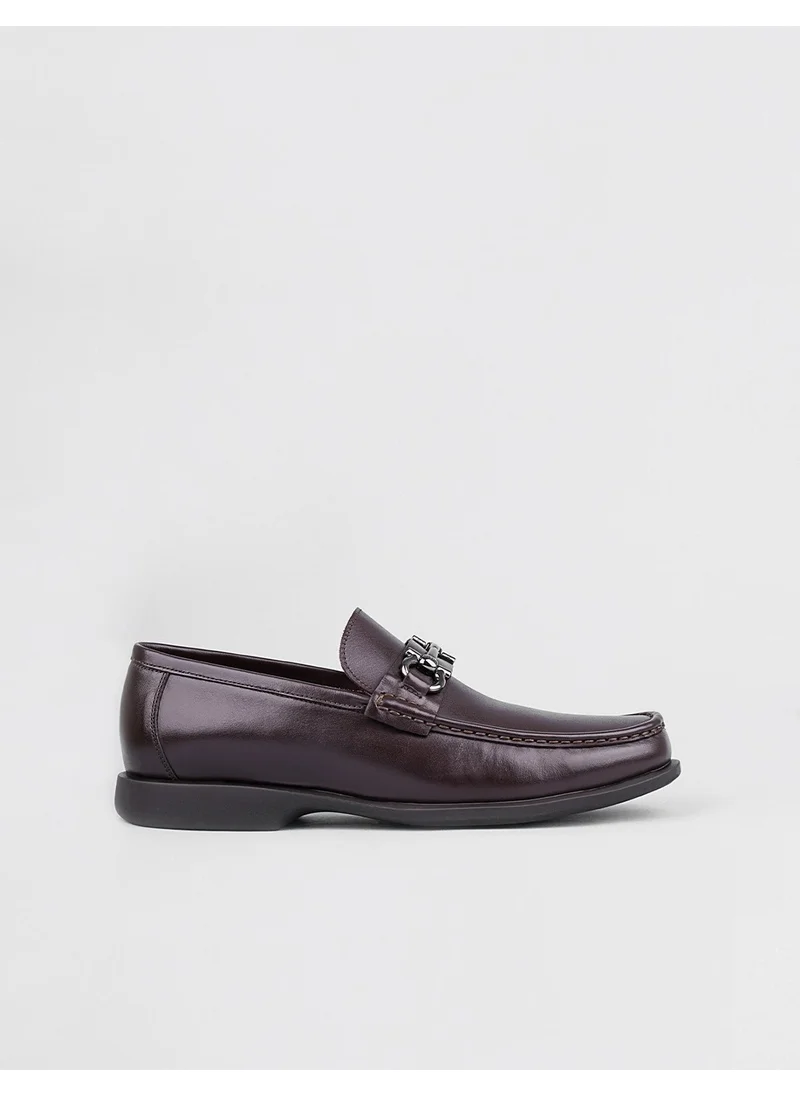 كاباني Genuine Leather Brown Men's Loafer with Buckle Accessory